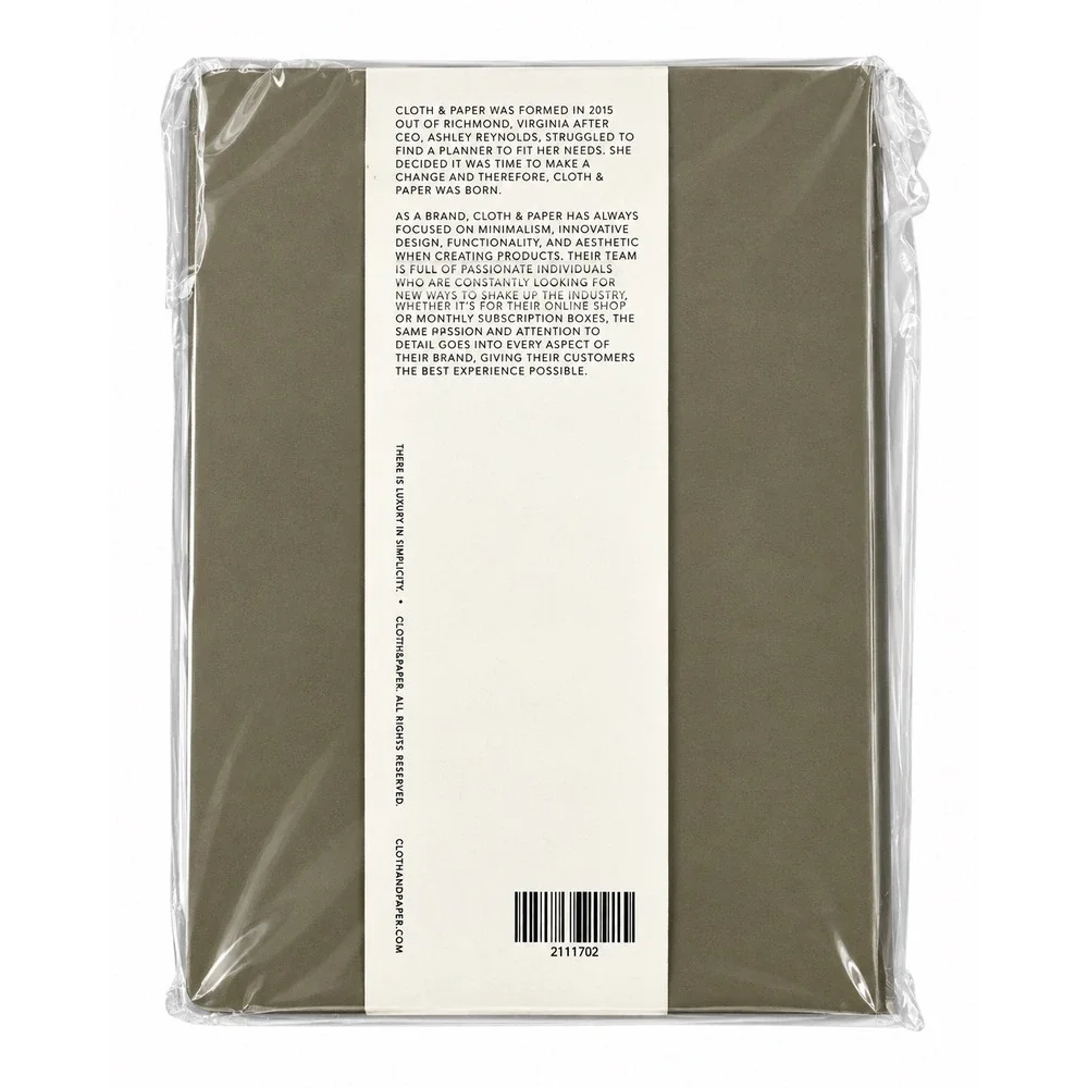 Cloth & Paper Graph Notebook Olive CP Petite 4x6 Spiral 160 Pages NEW